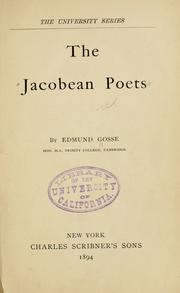 Cover of: The Jacobean poets.