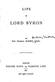 Cover of: Life of Lord Byron
