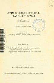 Cover of: Common edible and useful plants of the West.