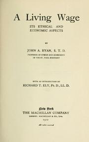 Cover of: A living wage by John Augustine Ryan