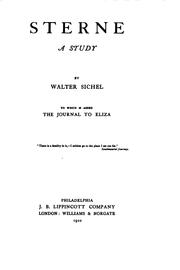 Cover of: Sterne: a study