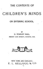 Cover of: The contents of children's minds on entering school