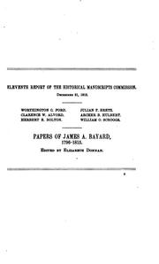 Cover of: Papers of James A. Bayard, 1796-1815