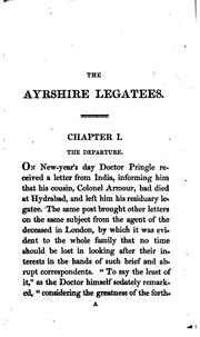 Cover of: The Ayrshire legatees: or, The Pringle family