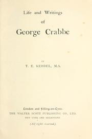Cover of: Life of George Crabbe