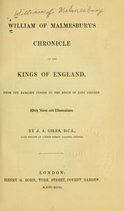 Cover of: William of Malmesbury's Chronicle of the kings of England. by William of Malmesbury