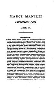 Astronomica by Marcus Manilius