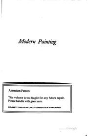 Cover of: Modern painting, its tendency and meaning