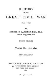 Cover of: History of the great civil war, 1642-1649