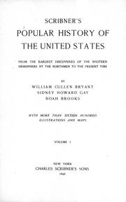 Cover of: A popular history of the United States by by William Cullen Bryant, Sydney Howard Gay, Noah Brooks.