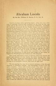 Cover of: Abraham Lincoln by William Eleazar Barton