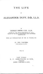 Cover of: The life of Alexander Duff, D.D., LL.D.