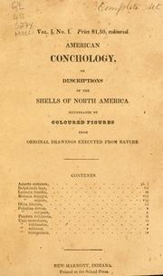 Cover of: American conchology: or, Descriptions of the shells of North America.