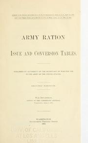 Army ration by United States. War Dept. Subsistence Dept.