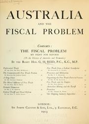 Cover of: Australia and the fiscal problem ...