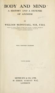 Body and mind by McDougall, William