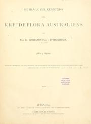 Cover of: Beiträge zur Kenntniss der Kreideflora Australiens. by Ettingshausen, Constantin Freiherr von