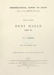 Beni Hasan by Percy E. Newberry