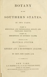 Cover of: Botany of the southern states. by John Darby