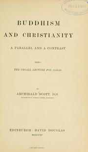 Cover of: Buddhism and Christianity: a parallel and a contrast