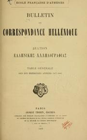 Cover of: Bulletin de correspondance hellénique. by 