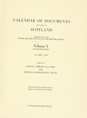 Cover of: Calendar of documents relating to Scotland by Public Record Office