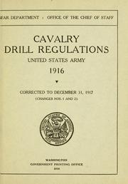 Cover of: Cavalry drill regulations, United States Army. by United States Department of War