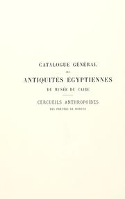 Cover of: Cercueils anthropoïdes des prêtres de Montou by Henri Gauthier