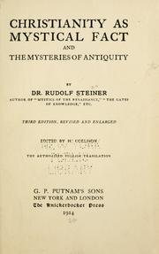 Cover of: Christianity as mystical fact by Rudolf Steiner