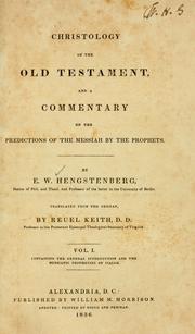 Cover of: Christology of the Old Testament