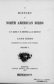 Cover of: A history of North American birds: land birds