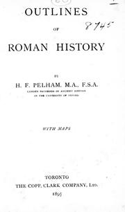 Outlines of Roman history by Henry F. (Henry Francis) Pelham
