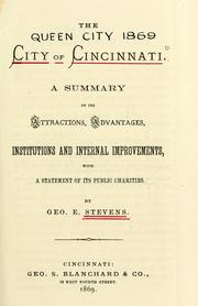 Cover of: The city of Cincinnati by Geo. E. Stevens
