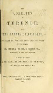 Cover of: The comedies of Terence and the fables of Phaedrus