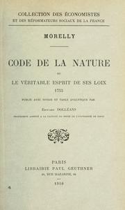 Code de la nature by Morelly