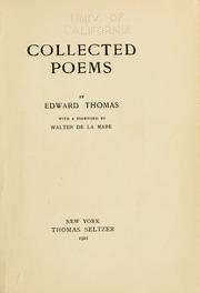 Cover of: Collected poems by Edward Thomas