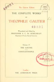 Cover of: complete works of Théophile Gautier
