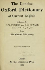 Cover of: The concise Oxford dictionary of current English