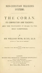 Cover of: Corân: its composition and teaching and the testimony it bears to the Holy Scriptures.