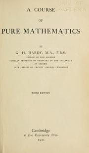 Cover of: A course of pure mathematics by G. H. Hardy