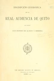 Cover of: Descripción geográfica de la Real Audiencia de Quito by Dionysius of Halicarnassus