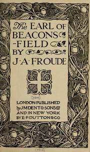 Cover of: The Earl of Beaconsfield