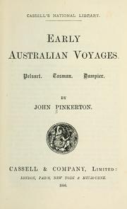 Cover of: Early Australian voyages: Pelsart, Tasman, Dampier
