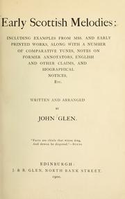Early Scottish melodies by John Glen