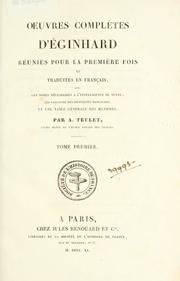 Cover of: Einhardi omnia quae exstant opera primum in unum corpus collegit eisque versionem gallicam