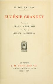 Cover of: Eugénie Grandet by Honoré de Balzac