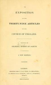 Cover of: Exposition of the Thirty-nine articles of the Church of England