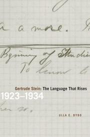 Gertrude Stein : the language that rises : 1923-1934