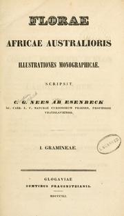 Cover of: Florae Africae Australioris illustrationes monographicae. by Christian Gottfried Daniel Nees von Esenbeck