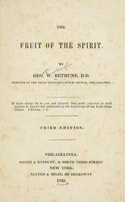 Cover of: The fruit of the spirit.